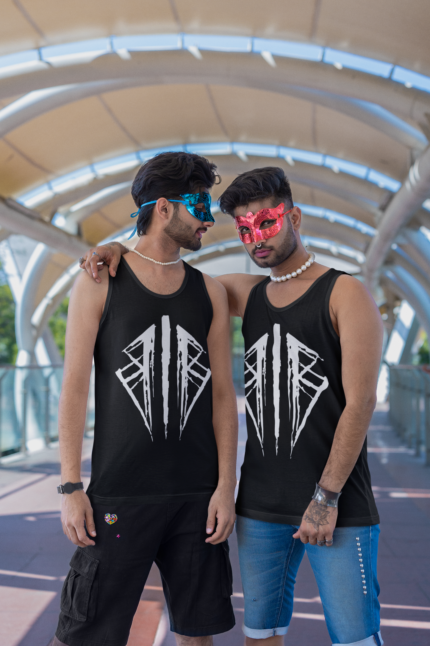 Bones In Black Unisex Jersey Tank